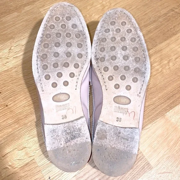 AGL Preppy Blush Patent Leather Penny Loafer Mule Slides Size 6 / EU 36 - Picture 8 of 13